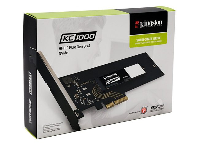 Kingston Digital KC1000 NVMe PCIe SSD Packaging 