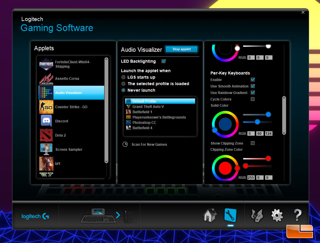 Logitech G560 Rgb Pc Gaming Speakers Review Page 4 Of 5 Legit - the audio visualizer mode provided by the logitech gaming software allows for in depth control with the lighting zones and background colors each able to