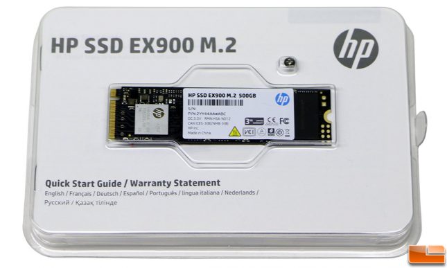 HP SSD EX900 Retail Packaging