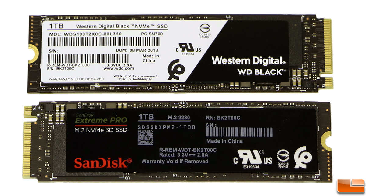 Wd Black Nvme 3d And Sandisk Extreme Pro Nvme 3d 1tb Ssd Review Legit Reviews Wd Swings For The Fences With New Controller Design