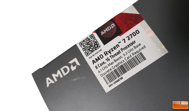 AMD Ryzen 7 2700 Retail Packaging
