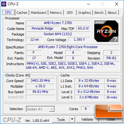 AMD Ryzen 7 2700 8-Core 65W Processor Review - Legit Reviews