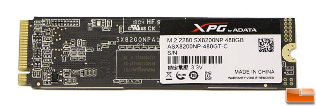 ADATA SX8200 SSD PCB Back