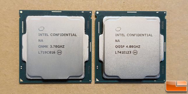Intel Core i7-8086K and Core i7-8700K ES CPUs