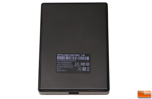 HP Portable SSD P600 Label