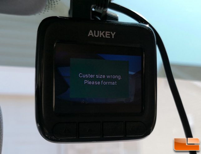 AUKEY Dash Cam DR01 Custer Size Wrong