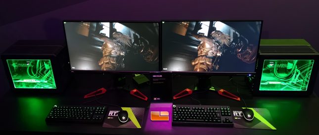 NVIDIA DLSS Demo on GeForce RTX 2080 Ti Versus GeForce GTX 1080 Ti 