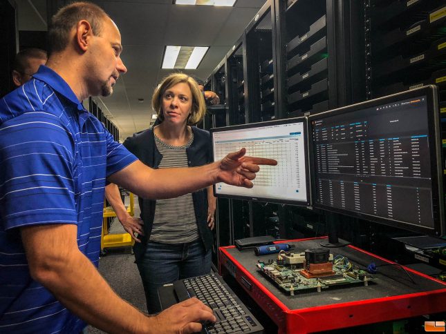 Lisa Pearce Working in the Intel graphics lab