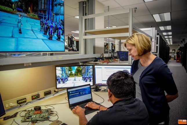 Lisa Pearce Working in the Intel graphics lab