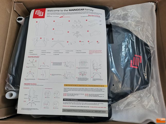 MAINGEAR FORMA Chair Instructions