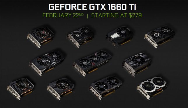 NVIDIA GeForce GTX 1660 Ti Cards