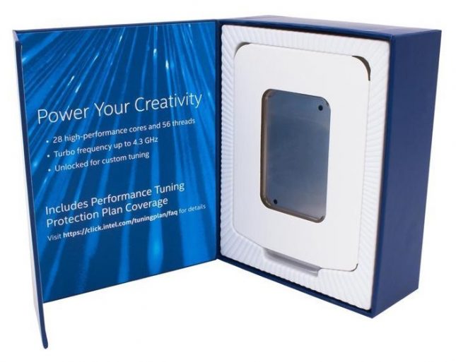 Intel Xeon W-3175X Retail Box CPU Packaging