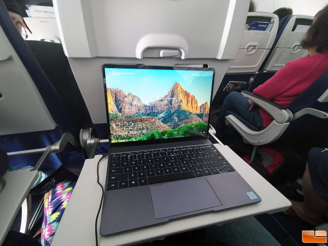 Huawei Matebook 13 Laptop in Airplane