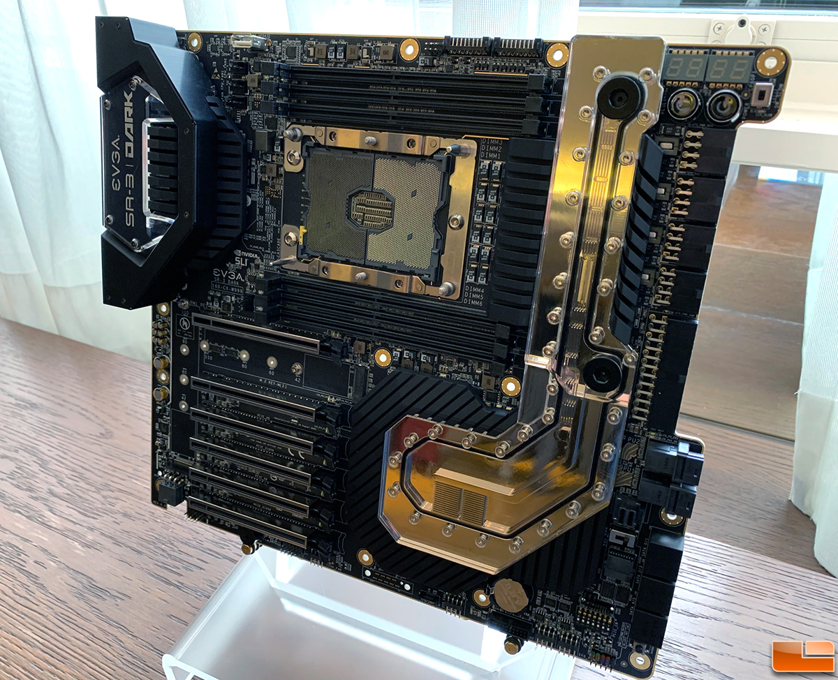 EVGA SR-3 Dark Motherboard Shown at Computex - Intel LGA 3647