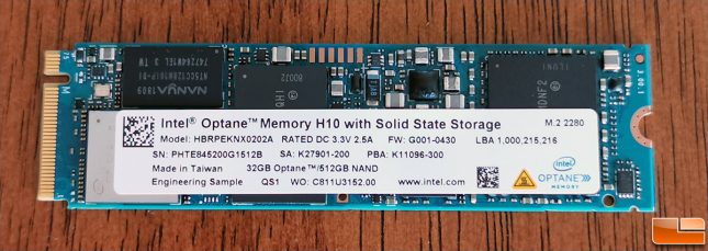 Intel Optane Memory H10 512GB Drive