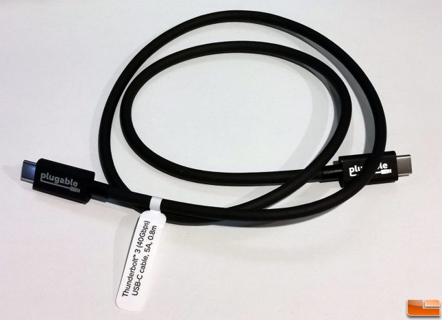 Plugable Thunderbolt 3 100W 0.8m Cable
