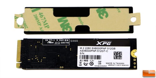 ADATA XPG SX6000 PRO 512GB Single-Sided PCB