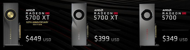 AMD Radeon RX 5700 Series Pricing