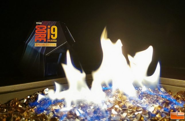 Intel 9900KS Special Edition in Fire