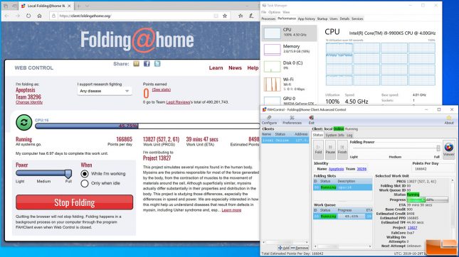 Folding@Home Intel Core i9-9900KS