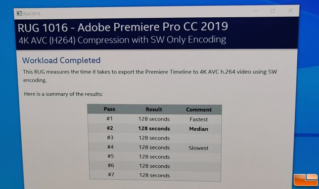 RUG Results Intel Skylake-X