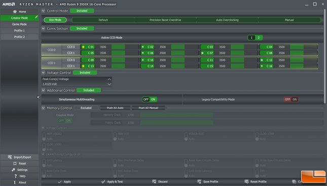 AMD Ryzen 9 3950X Eco-Mode