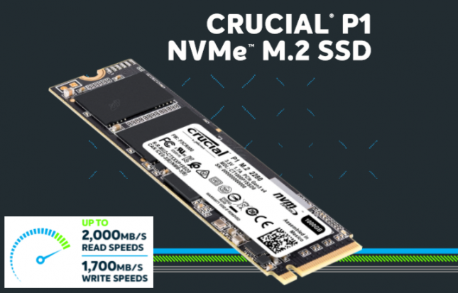 Crucial P1 NVMe SSD