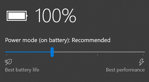 Battery Power Mode - Recommended