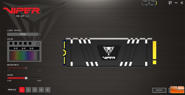 Patriot Viper RGB SSD AppPatriot Viper RGB SSD AppPatriot Viper RGB SSD App