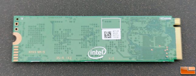 Intel SSD 665p SSD PCB Back