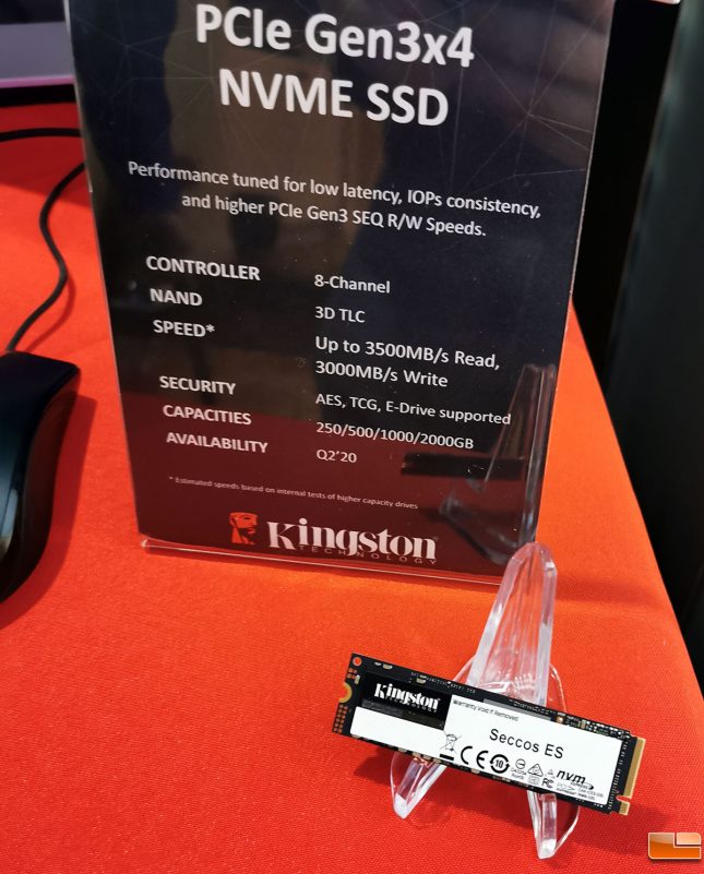 Kingston Seccos ES PCIe Gen 3 SSD