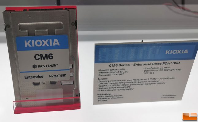 Kioxia CM6 Enterprise SSD