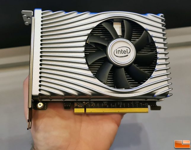 Holding The Intel DG1 Graphics Card