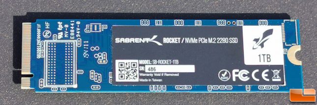 Sabrent Rocket Single-Sided M.2 2280 SSD 