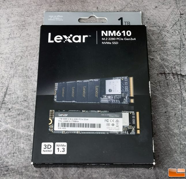 Lexar NM610 NVMe SSD Retail Packaging
