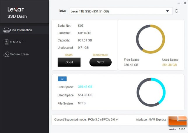 Lexar SSD Dash