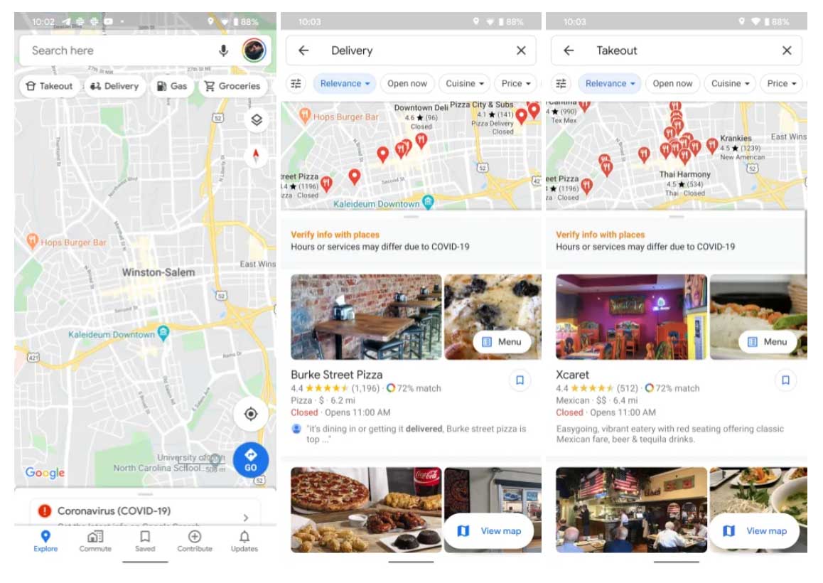 Google Maps Search Is Now Highlighting Delivery And Take Out
