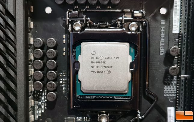 Intel Core i9-10900K Installed