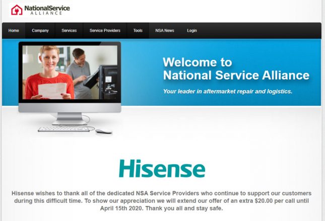 Hisense NSA Service Provider