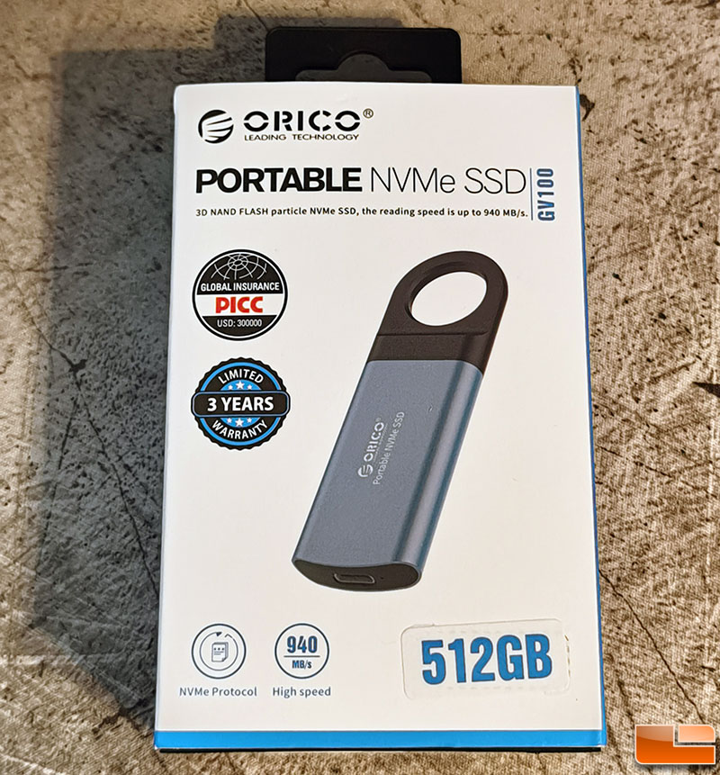 supplere Terapi civile ORICO GV100 512GB Portable NVMe SSD External Drive Review - Legit Reviews