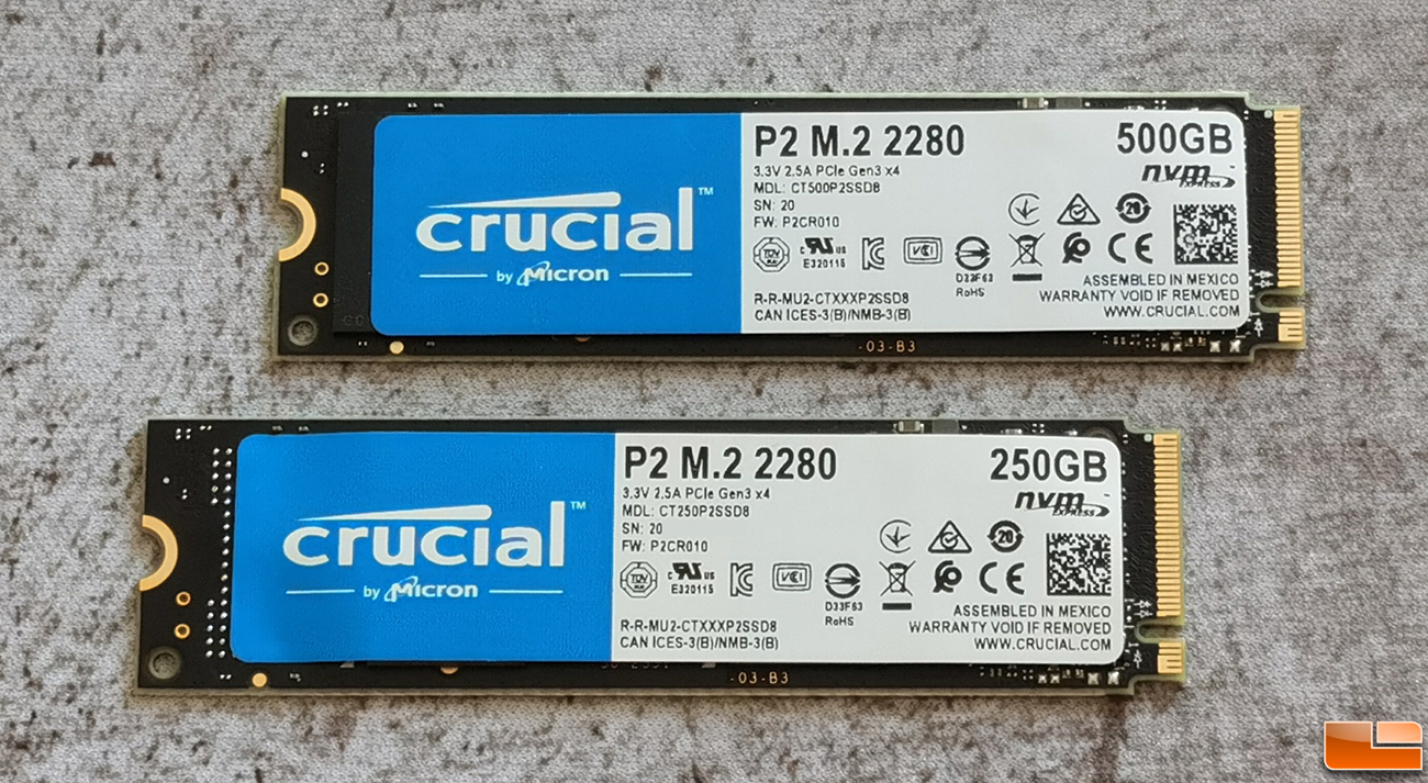 Crucial P2 250GB and 500GB SSD Review - Legit Reviews