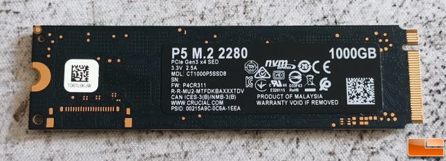 Crucial P5 SSD Single-Sided SSD PCB