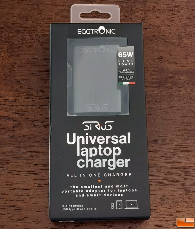 Eggtronic Sirius 65W Universal Laptop Charger Box