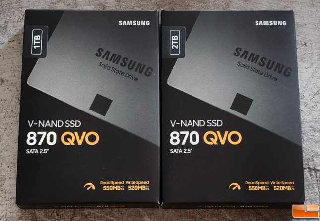 Samsung SSD 870 QVO 1TB and 2TB Retail Boxes