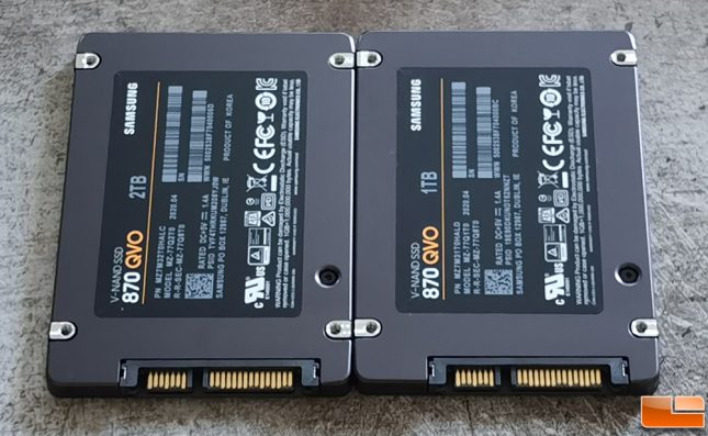 Samsung SSD 870 QVO Drive Labels