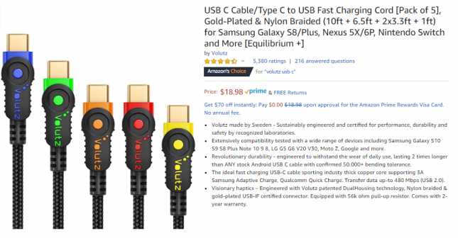 Volutz USB Type-C Cables