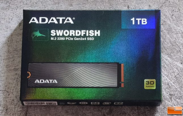 ADATA Swordfish 1TB NVMe SSD Retail Box