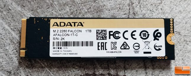 ADATA Falcon SSD Label