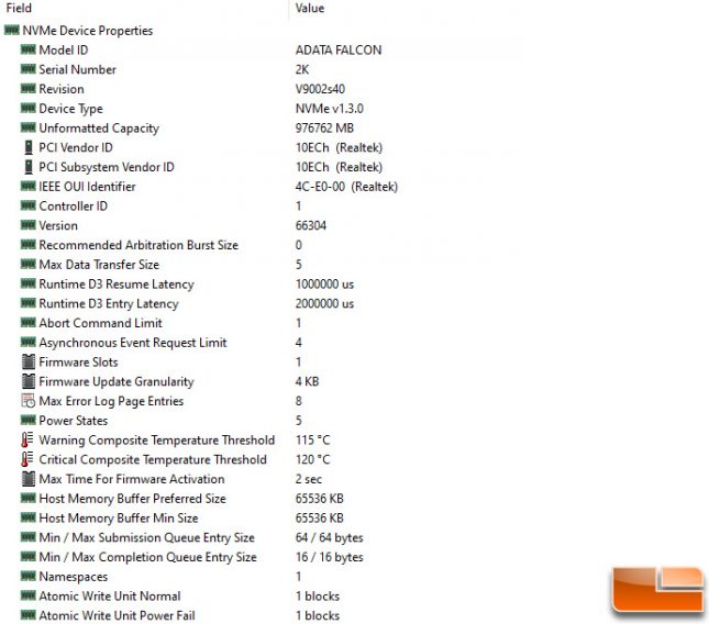 ADATA FALCON ATA Details