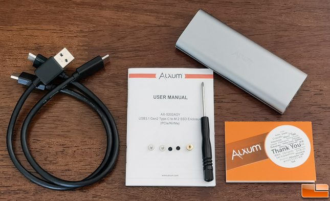 Alxum USB Type-C To M.2 Portable SSD Enclosure Accessories